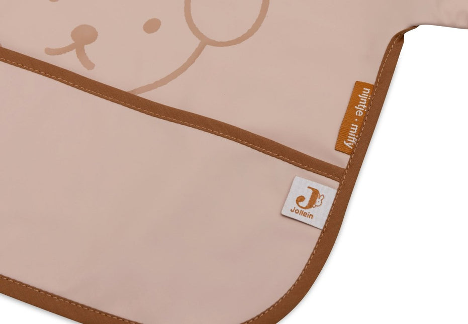 Jollein Slabbetje Waterproof Miffy Peekaboo Wilde Rose Met Mouwen koop je bij Babywinkel