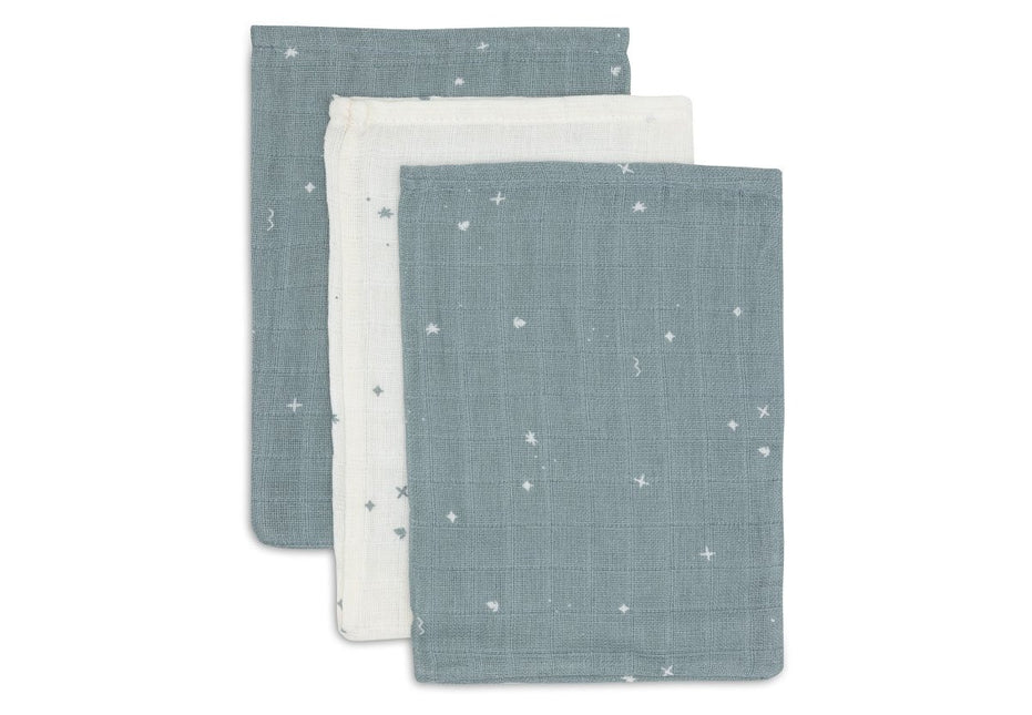 Jollein Washandje Twinkling Sea Green 15 X 20 Cm 3St - Jollein - Babywinkel - 8717329388123