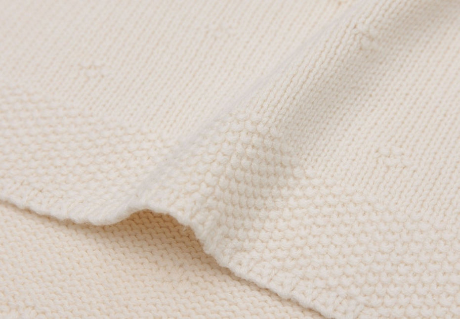 Jollein Wiegdeken Cosy Knit Ivory 75 X 100 Cm - Jollein - Babywinkel - 8717329386556