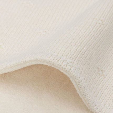 Jollein Wiegdeken Cosy Knit Ivory/Velvet 75 X 100 Cm - Jollein - Babywinkel - 8717329386617