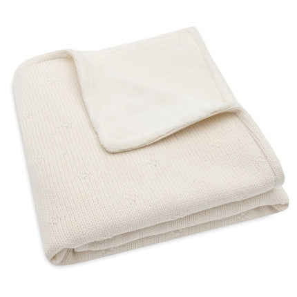 Jollein Wiegdeken Cosy Knit Ivory/Velvet 75 X 100 Cm - Jollein - Babywinkel - 8717329386617
