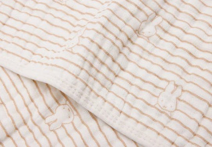 Jollein Wiegdeken Miffy Stripe Biscuit 75X100cm - Jollein - Babywinkel - 8717329381094