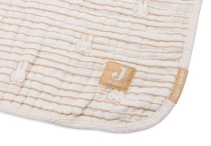 Jollein Wiegdeken Miffy Stripe Biscuit 75X100cm - Jollein - Babywinkel - 8717329381094