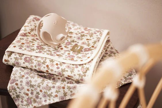 Jollein Wiegdeken Retro Flowers 75X100cm - Jollein - Babywinkel - 8717329380950