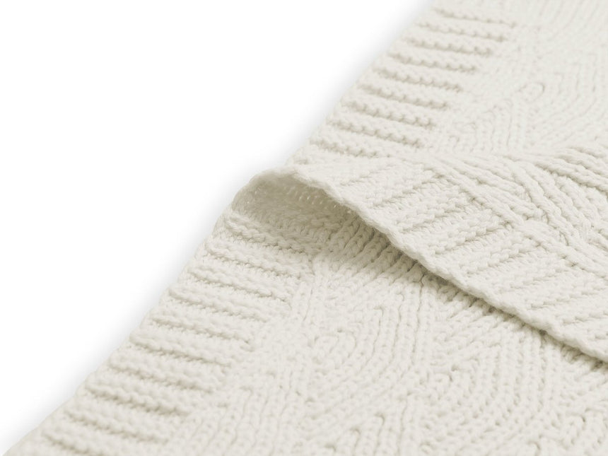 Jollein Wiegdeken River Knit Cream White 75x100cm - Jollein - Babywinkel - 8717329352155