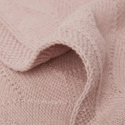 Jollein Wiegdeken Shell Knit Wild Rose 75x100cm - Jollein - Babywinkel - 8717329373686