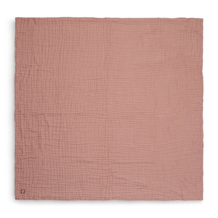 Jollein Wiegdeken Wrinkled Cotton Rosewood 120x120cm - Jollein - Babywinkel - 8717329364202