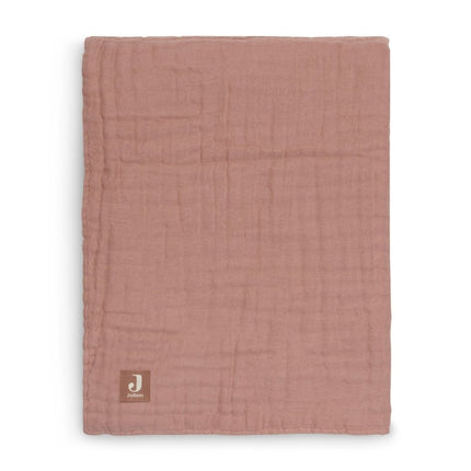 Jollein Wiegdeken Wrinkled Cotton Rosewood 120x120cm - Jollein - Babywinkel - 8717329364202