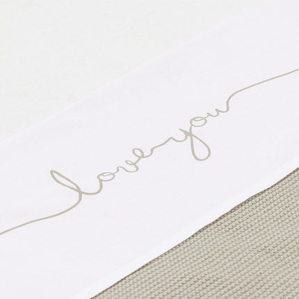 Jollein Wieglaken Love You Nougat 75x100cm - Jollein - Babywinkel - 8717329358669