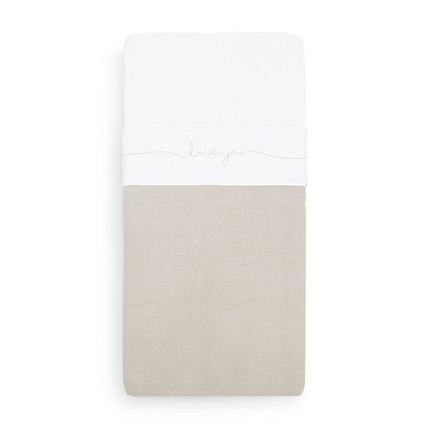 Jollein Wieglaken Love You Nougat 75x100cm - Jollein - Babywinkel - 8717329358669