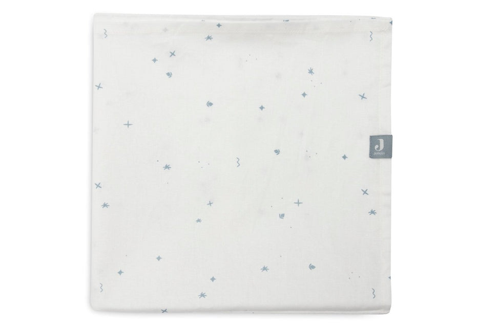 Jollein Wieglaken Twinkling Sea Green 75X100Cm - Jollein - Babywinkel - 8717329387119