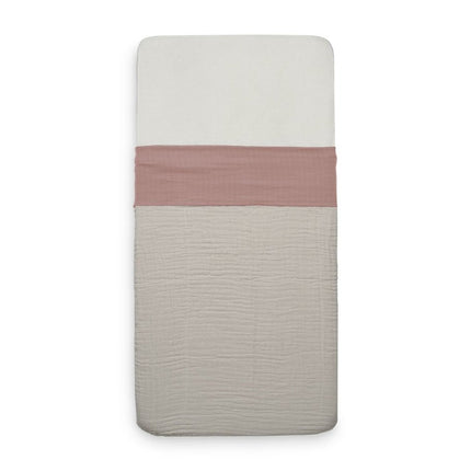 Jollein Wieglaken Wrinkled Cotton Rosewood 75x100cm - Jollein - Babywinkel - 8717329364325