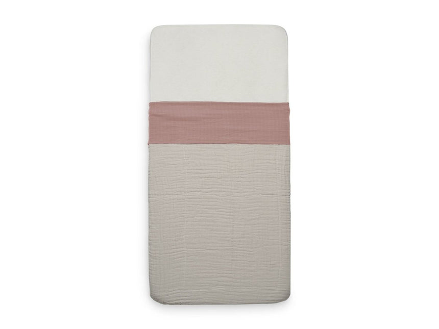 Jollein Wieglaken Wrinkled Cotton Rosewood 75x100cm - Jollein - Babywinkel - 8717329364325