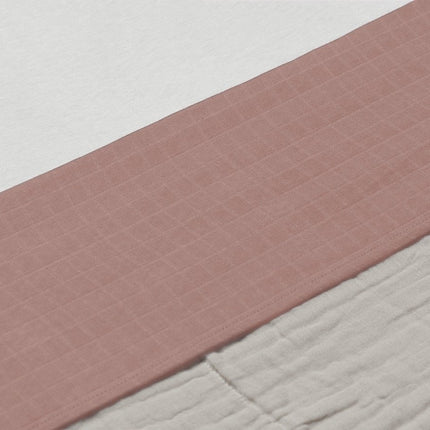 Jollein Wieglaken Wrinkled Cotton Rosewood 75x100cm - Jollein - Babywinkel - 8717329364325