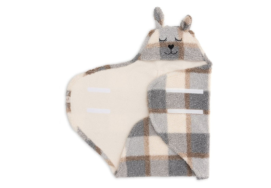 Jollein Wikkeldeken Baby Bunny Check Boucle koop je bij Babywinkel