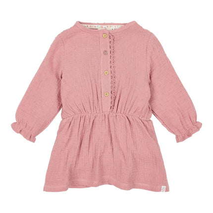 Jurkje lange mouw Pink Blush koop je bij Babywinkel