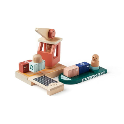 Kid's Concept Houten Speelgoed Container Haven - Kid's Concept - Babywinkel - 7340028734628