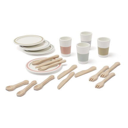 Kid's Concept Houten Speelgoed Eetset 4 Personen - Kid's Concept - Babywinkel - 7340028731092