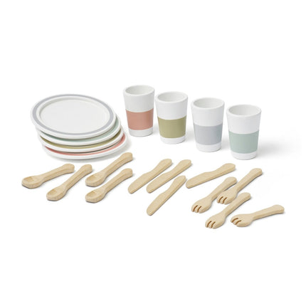 Kid's Concept Houten Speelgoed Eetset 4 Personen - Kid's Concept - Babywinkel - 7340028731092