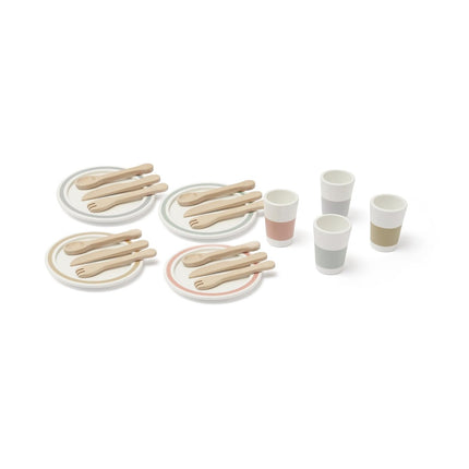 Kid's Concept Houten Speelgoed Eetset 4 Personen - Kid's Concept - Babywinkel - 7340028731092