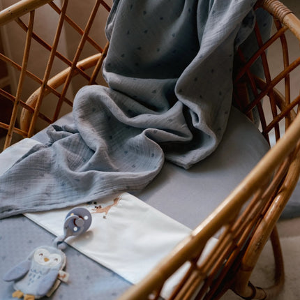 Hydrofiele doek 120x120 - Pure Denim Blue