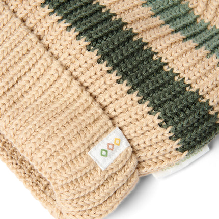 Little Dutch Babymutsje Stripe Warm Taupe
