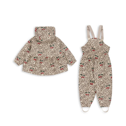 Konges Sløjd Regenpak Kind Palme Set Girl Leo Cerise koop je bij Babywinkel