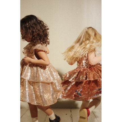 Konges Slojd Baby Jurkje Starla Sequin S Gold Blush - Konges Slojd - Babywinkel - 5715404124393