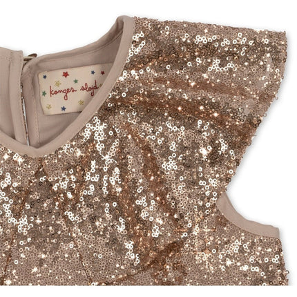 Konges Slojd Baby Jurkje Starla Sequin S Gold Blush - Konges Slojd - Babywinkel - 5715404124393