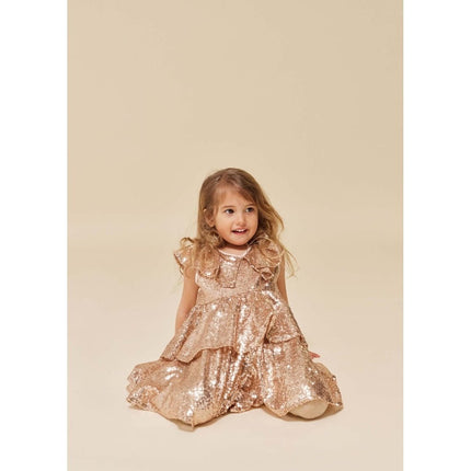 Konges Slojd Baby Jurkje Starla Sequin S Gold Blush - Konges Slojd - Babywinkel - 5715404124393