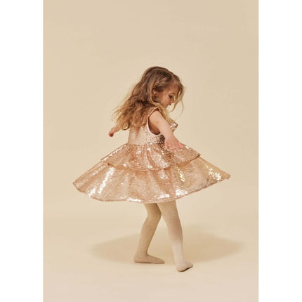 Konges Slojd Baby Jurkje Starla Sequin S Gold Blush - Konges Slojd - Babywinkel - 5715404124393
