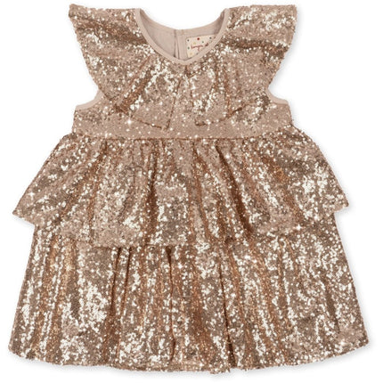 Konges Slojd Baby Jurkje Starla Sequin S Gold Blush - Konges Slojd - Babywinkel - 5715404124393