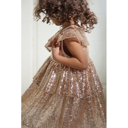 Konges Slojd Baby Jurkje Starla Sequin S Gold Blush - Konges Slojd - Babywinkel - 5715404124393