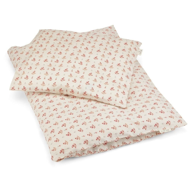 Konges Slojd Dekbedovertrek Baby Vintage Floral Red 70x100cm koop je bij Babywinkel