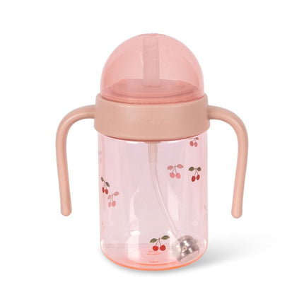 Konges Slojd Drinkfles Met Handvat Cherry Blush koop je bij Babywinkel