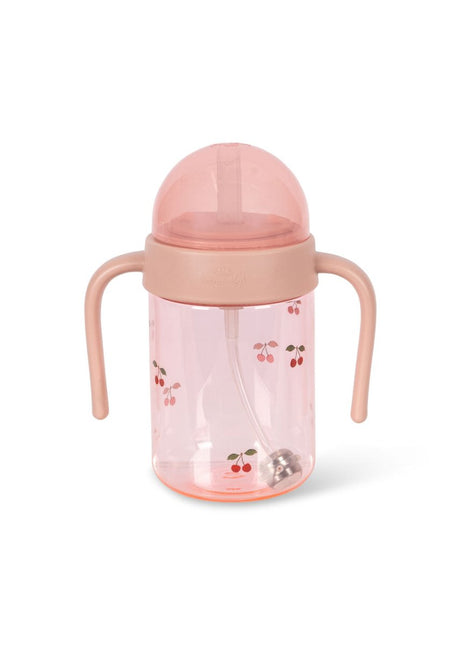 Konges Slojd Drinkfles Met Handvat Cherry Blush koop je bij Babywinkel