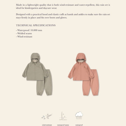 Konges Slojd Regenset Plainy Cameo Brown koop je bij Babywinkel