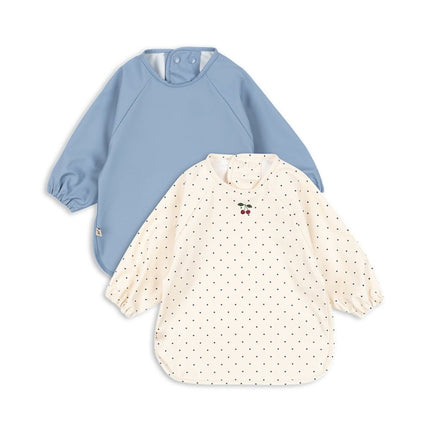 Konges Slojd Slabbetje Lange Mouwen Navy Dot Rain Washed 2St koop je bij Babywinkel