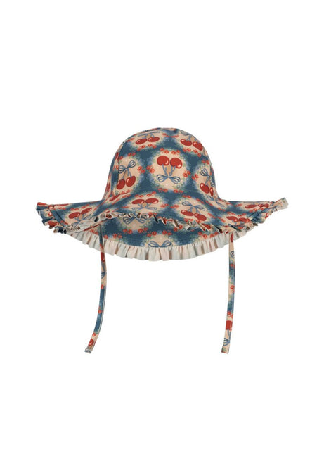 Konges Slojd Zonnehoedje Baby Maya Swim Cherry Bow Blue - Konges Slojd - Babywinkel - 5715681034699