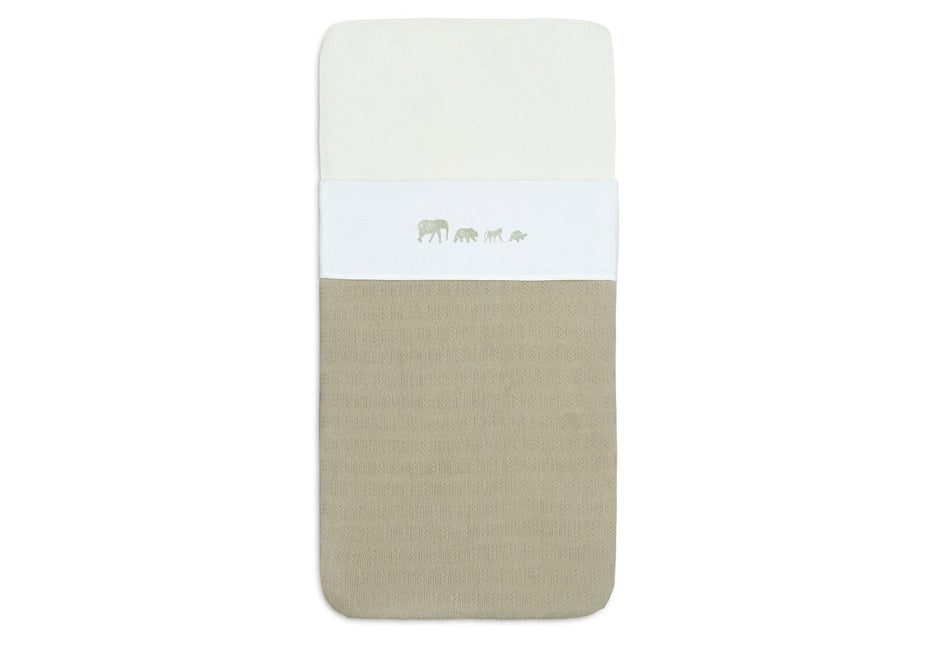 Laken Wieg 75x100cm Animals - Olive Green - Babywinkel - 8717329376700