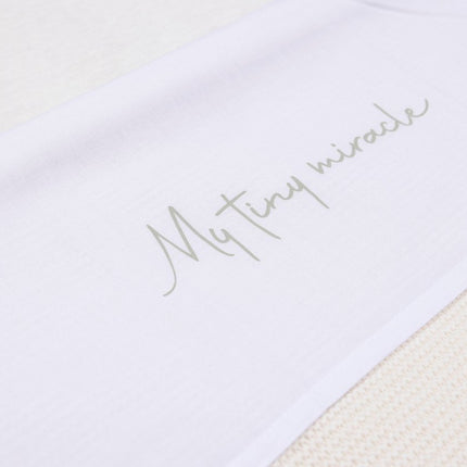 Laken Wieg 75x100cm My Tiny Miracle - Olive Green - Babywinkel - 8717329376649