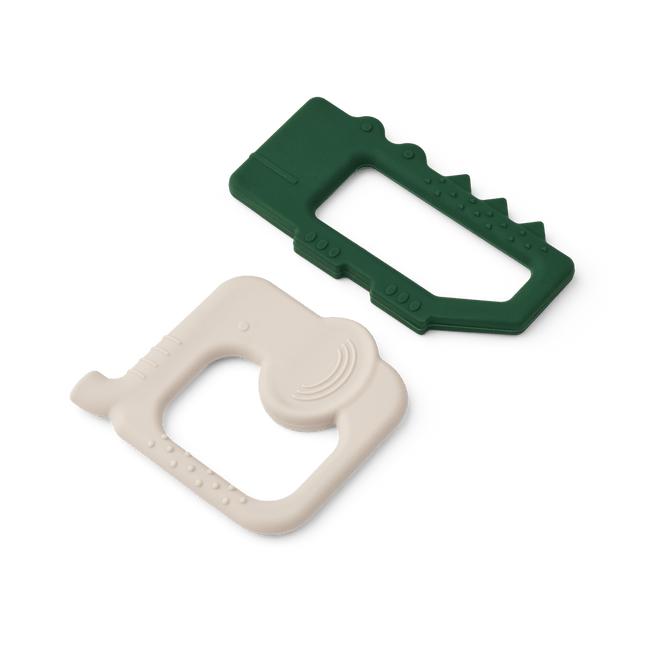 Liewood Bijtring Jonathan All Together 2 - Pack Garden Green / Sandy koop je bij Babywinkel