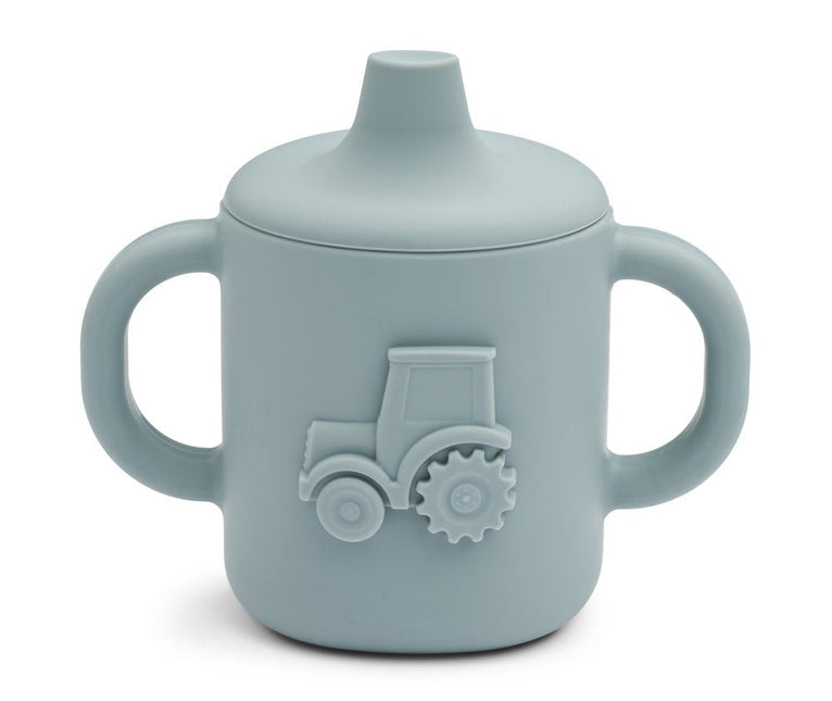 Liewood Drinkbeker Amelio Tractor Blue Fog - Liewood - Babywinkel - 5715493126735