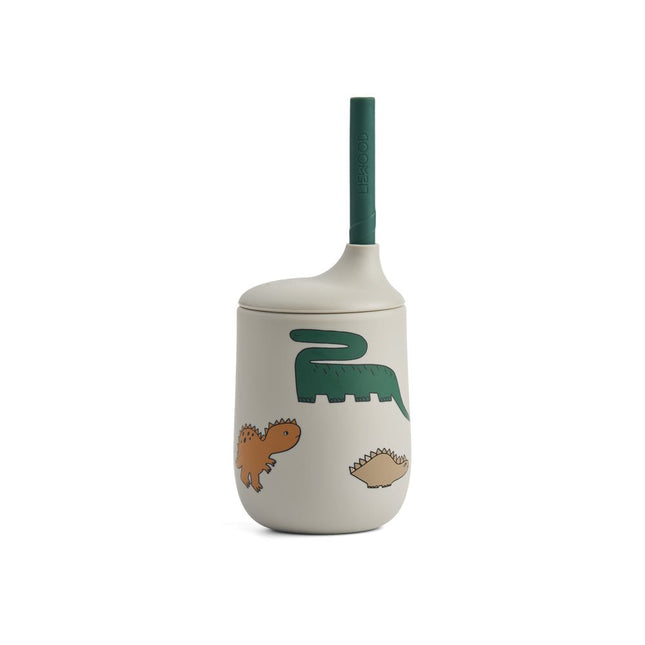 Liewood Drinkbeker Ellis 230Ml Dinosaurs Mist - Liewood - Babywinkel - 5715493376659
