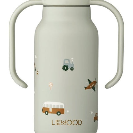 Liewood Drinkbeker Kimmie Vehicles/Dove Blue 250Ml - Liewood - Babywinkel - 5715493448660