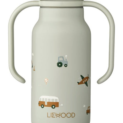 Liewood Drinkbeker Kimmie Vehicles/Dove Blue 250Ml - Liewood - Babywinkel - 5715493448660