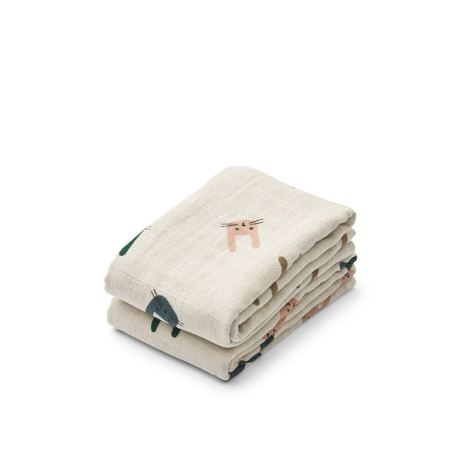 Liewood Hydrofiele Doek Lewis Bunny/Sandy 2St - Liewood - Babywinkel - 5715493377212