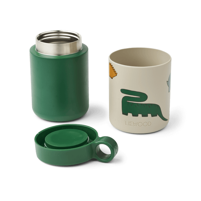 Liewood Thermos Bakje Kian Dinosaurs / Mist - Liewood - Babywinkel - 5715493372835