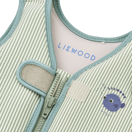 Liewood Zwemvest Dove Seersucker Riverside/ Creme De La Creme koop je bij Babywinkel