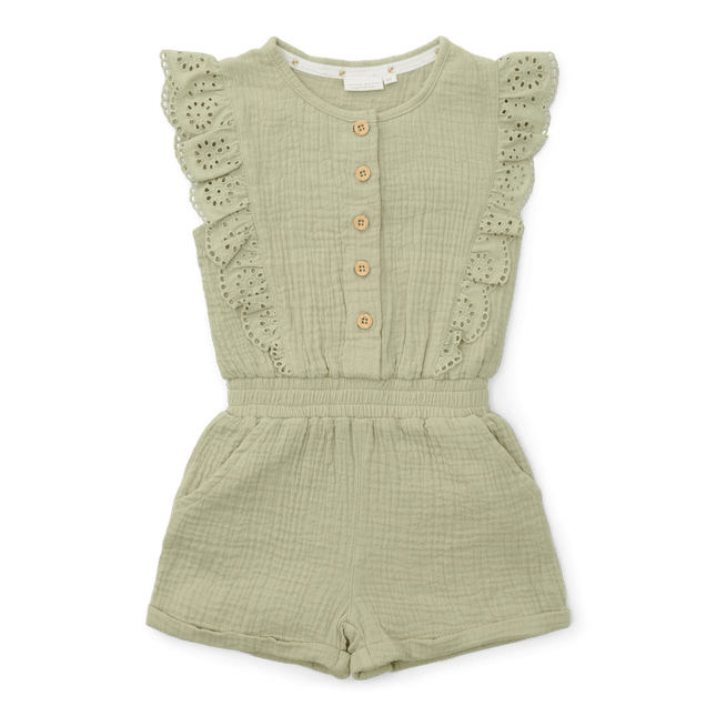 Little Dutch Baby Jumpsuit Mousseline Grass Green - Little Dutch - Babywinkel - 8720986870573